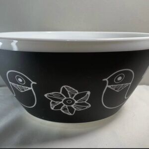 Vintage Charm inspired by Pyrex Ceramic Bowl with Bird & Floral Motif